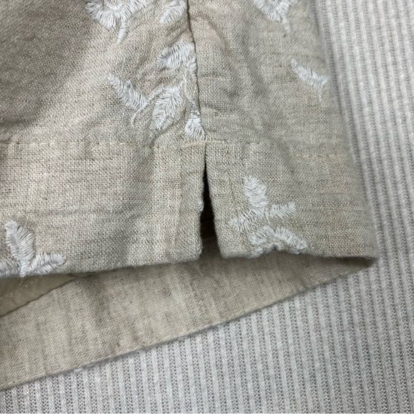 Abercrombie & Fitch Linen Blend Embroidered Pull On Shorts MEDIUM - Picture 8 of 16